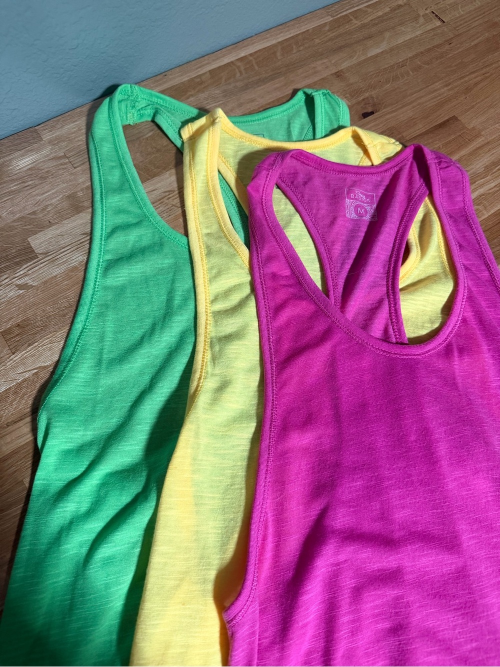 Women’s Racerback Tank Top - Pink, Yellow, Green